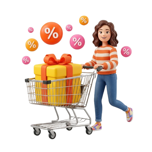 Happy Shopping Woman